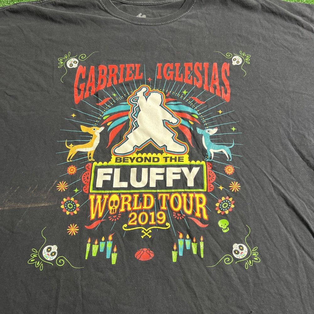 Gabriel Iglesias Beyond‎ Fluffy 2019 Tour  Day Of The Dead T-Shirt 5XL Has Flaws